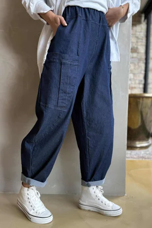 Juno Soft-Stretch Barrel Jean Dark Denim /50 =